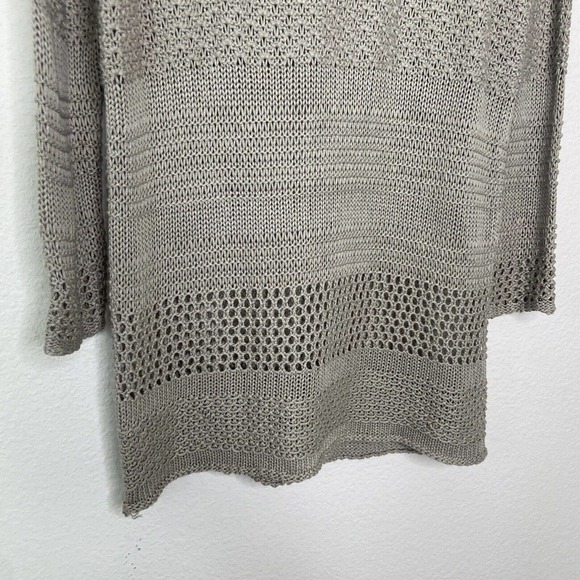 H&M Long Mixed Knit Lightweight Taupe Sweater Tunic S - Picture 3 of 9